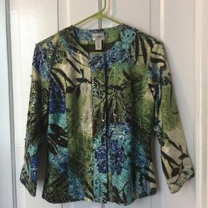 Chico’s BEAUTIFUL adorned blazer size 0